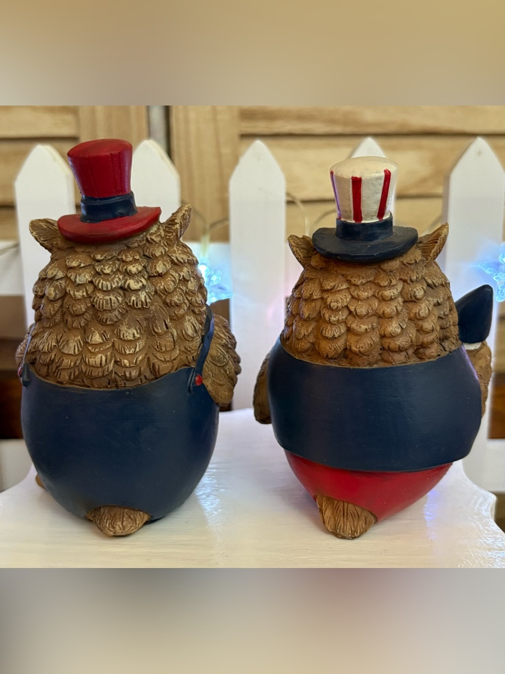 Patriotic 4th of July Set of 2 Owls - Picture 5 of 5